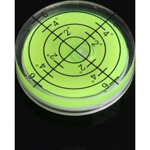 1Pc Bulls-eye Bubble Degree Marked Surface Spirit Level For Camera Circular 32x7mm