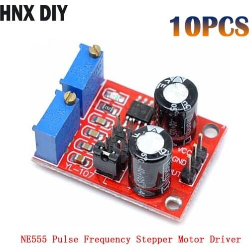 10pcs/lot NE555 Pulse Frequency Duty Cycle Adjustable Module Square Wave 5V-12V Signal Generator Stepper Motor Driver NE555