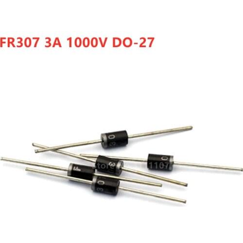 20PCS/Lot FR307 Rectifier Diode 3A 1000V DO-27 New Wholesale