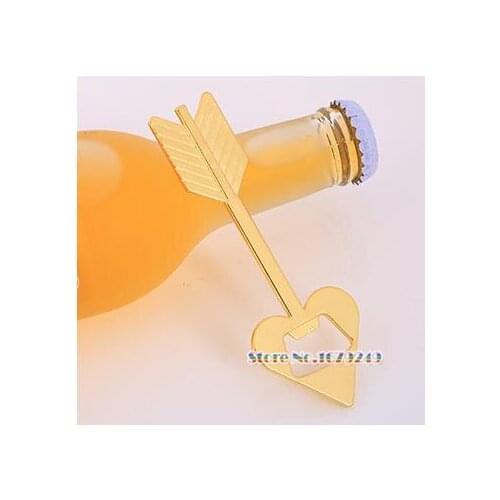 200pcs/lot Golden Arrow Bottle Opener Cupids Arrow Bottle Opener inFor wedding party shower games favors