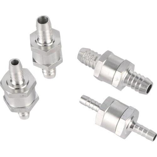 6/8/10/12mm Aluminium Alloy Fuel Non Return Check Valve One-way Non Return Check Valve Garden Irrigation Aquarium Connector