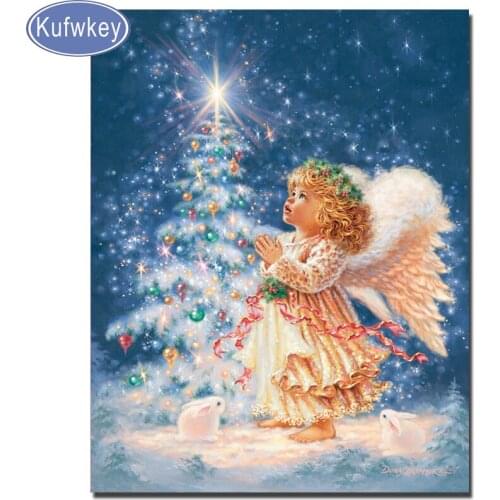 Angel girl 5D diy Diamond Embroidery full square drill cartoon diamond paintings patterns mosaic rhinestones painting for gift