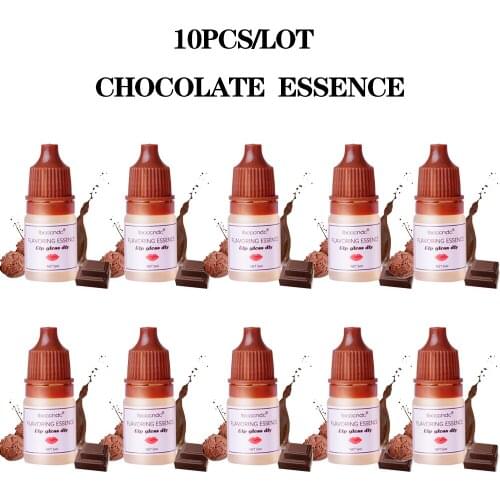 Chocolate Flavors Natural Flavor Essence for Handmade Cosmetic Lip Gloss Base Lipgloss DIY Food Grade Fragrance Flavoring 10pcs