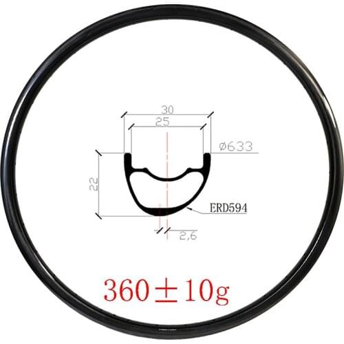 29er MTB XC 30x22 carbon fiber rim asymmetric tubeless clincher 22mm deep UD 3k 12k matte glossy 24H 28H 32H mountain bike wheel