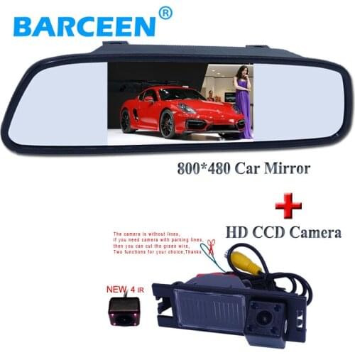 Auto parking System 4.3" TFT LCD Car Rearview Mirror Monitor+ HD Car Rear View Backup Reverse Camera For hyundai IX35 TUSCON