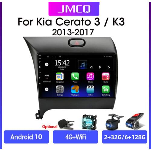 JMCQ 9" DSP IPS 4G+WiFi 2din Android Car Radio Multimedia Video Player Navigation GPS For Kia Cerato 3 YD 2013-2017 Head Unit