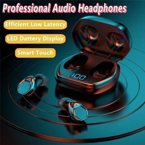 Wireless TWS 5.0 Bluetooth Earphones Smart Control 9D Stereo HIFI Headphones LED Display Sports Waterproof Headset For Android
