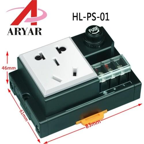 Power socket module MWS-T071 Electromechanical cabinet with overload protection terminal block 5 hole GB socket