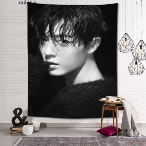 Idol Sean Xiao Actor Tapestry Customizable Bohemian Wall Hanging Room Carpet HD Tapestries Art Home Decoration Accessories