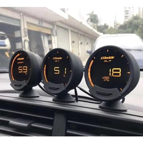 Racing Gauge Greddi Sirius LCD Car Meter Boost Water Temp RPM Speed Meter Tachometer Air-Fuel Ratio Oil Pressure Gauge 7 Colors