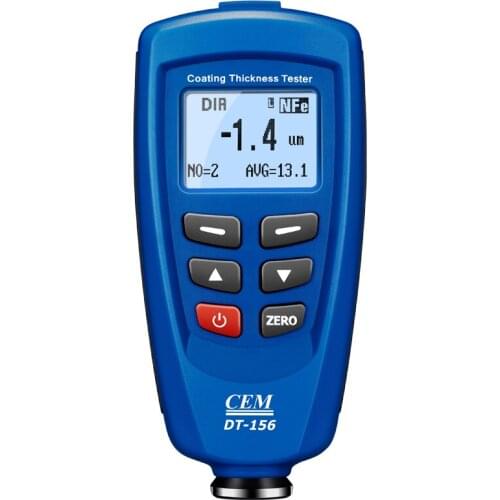 CEM DT-156 1250um Dual Magnetic Eddy Current Micron Coating Thickness Gauge Meter Tester for Car Paint Metal Automotive