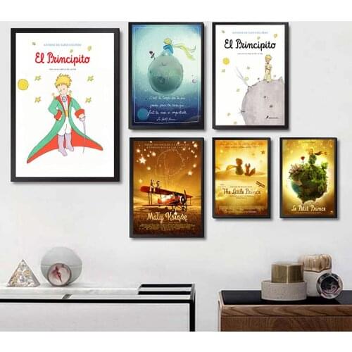 Painting Wall Artwork Printed Home Decoration The Little Prince Movie Modular Pictures Nordic Style Poster Children Room