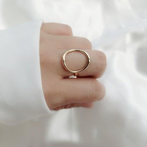 12 pcs/lot new arrival items fashion metal big oval geometry finger rings