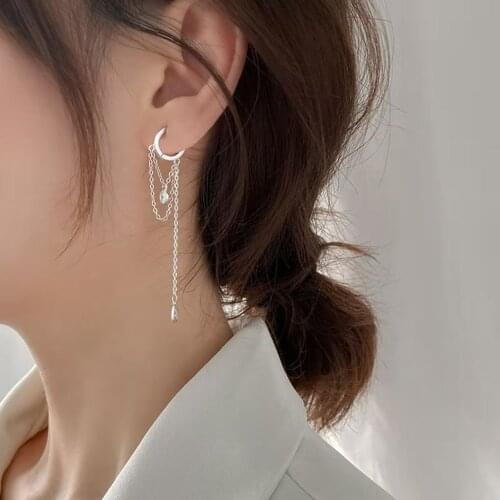 Creative Earrings Simple Atmosphere Long Chain Ear Line Long Tassel Earrings Chain Earrings Female Jewelry