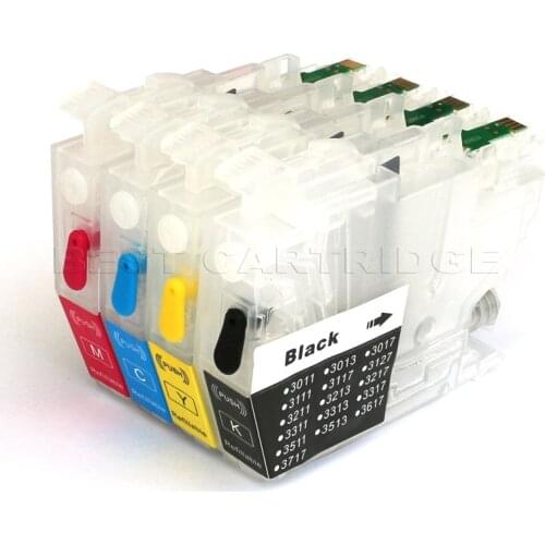 LC3011 LC3013 refillable ink cartridge for brother MFC-J491DW J497DW J690DW J895DW , empty with chips