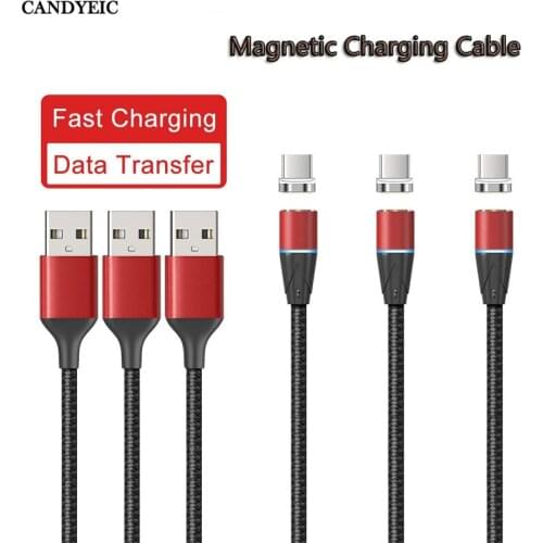 CANDYEIC 1M USB Type-C Magnetic Cable for OnePlus 7T Pro Google Pixel 3 4 XL Moto Razr Z3 P30 P50 USB C Charging Cable Data Wire