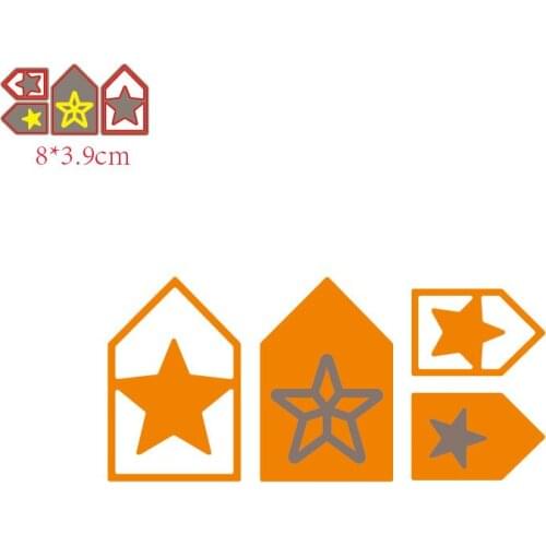 Metal cutting dies cut die mold star tag set decoration Scrapbook paper craft knife mould blade punch stencils dies