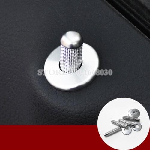 Metal Interior Door Lock Pin Trim Cover 8pcs For Benz C Class W205 S205 2014-2020 Car accesories interior Car decoration