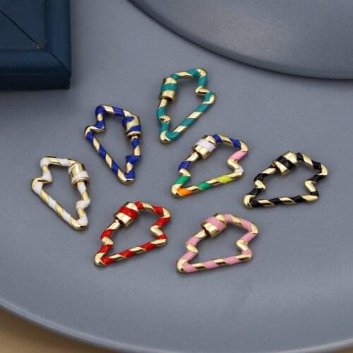MINHIN DIY Jewelry Making Accessories Clasps Creative Enamel Spiral Buckle Lock Hooks for Necklace Bracelet Hand Craft Supplies