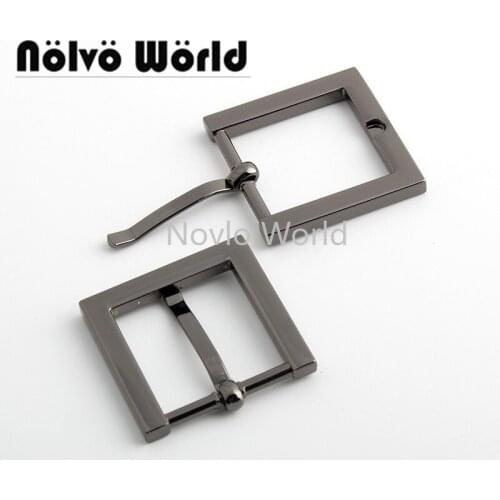 Nolvo World 10-50 pieces 25mm 30mm 4 colors gun black pin buckle belt buckles bag accessories