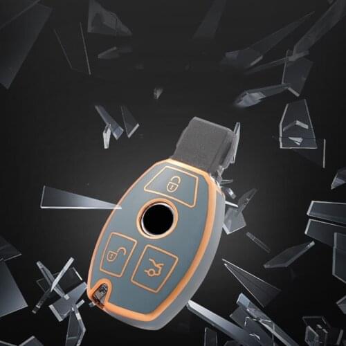 Soft TPU Car Remote Key Case Cover For Mercedes Benz A B C E S CLS CLK CLA SLK Class W203 W205 W210 W211 AMG Full Cover