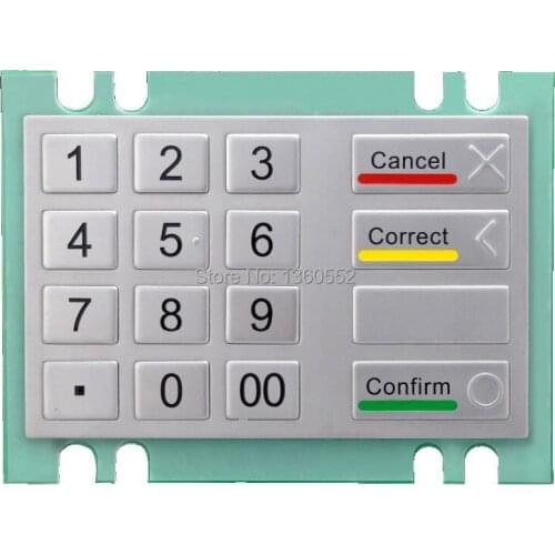 Customize 3DES Encryption pin pad for payment terminal,ATM EPP V5,Kiosk keypad,Card payment metal stainless steel pin pad