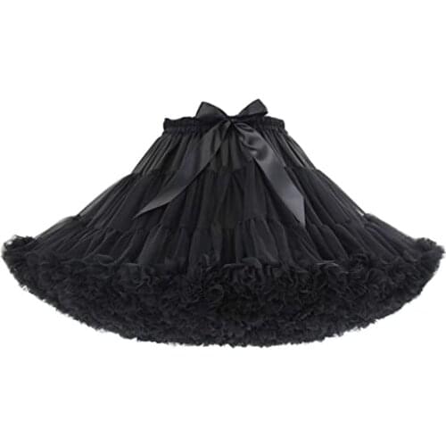 Latest Looking of New Arrival Womens 3-Layered Pleated Tulle Petticoat Tutu Puffy Party Cosplay Skirt