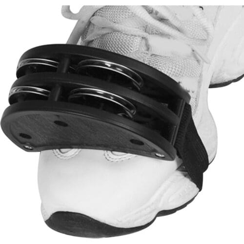 Foot Tambourine Latin Percussion with Stainless Steel Jingles Foot Shaker for Musical Instrument Accompaniment Drum Companion