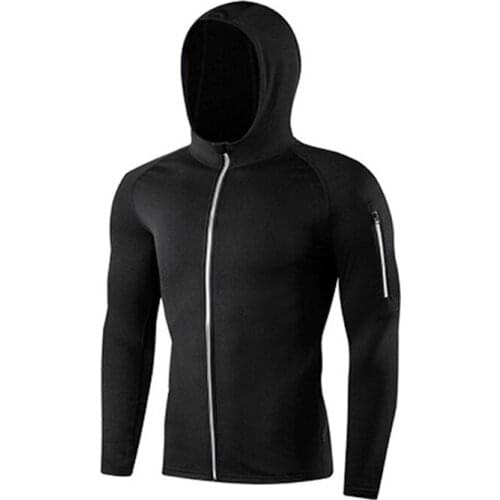 Gym Clothing Mens Running Hoodies Male Running Jacket Fitness Equipment Sport Jacket Workout Coat Jogging Shirt Outdoor Tops