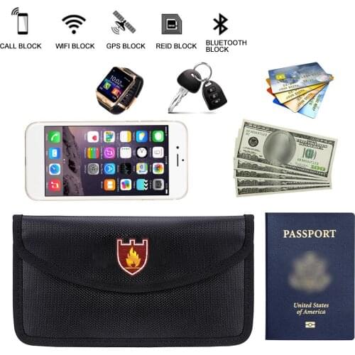 Proof Burn - Proof Package Valuables Kit Anti - Signal Interference Package Fireproof Document Bag Phone Money Jewelry Organizer