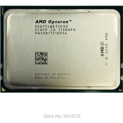 AMD Opteron 6174 Op 6174 2.2 GHz Twelve-Core Twelve-Thread 115W CPU Processor OS6174WKTCEGO Socket G34