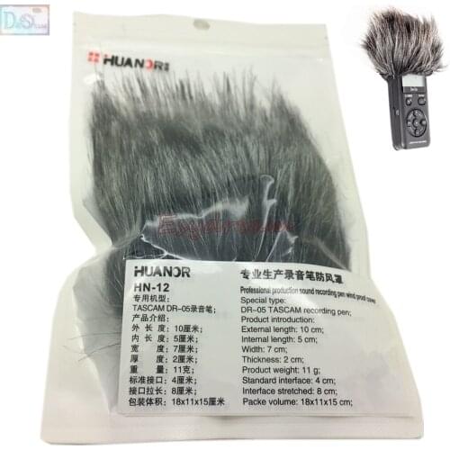 Professional Outdoor MIC Furry Cover Windscreen Windshield Muff For TASCAM DR-05 DR05 Microphone Deadcat Wind Shield