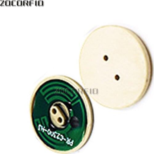 PPS Material Coin waterproof rfid washable UHF Clothing tag garment button Passive UHF RFID Laundry Tag