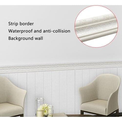 2.3m Wall Border Self-adhesive Wall Stickers Stickers Strip Waist Line Line Skirting Wallpaper Decorative Ceiling