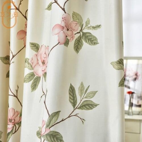 American Garden Flower Curtain Gauze Curtains for Living Room Bedroom Balcony Curtain Floor-to-ceiling Window Bay Window