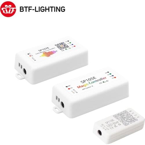 DC5V-24V SP105E Bluetooth WS2811 WS2812B Led Music Controller SK6812 RGB/RGBW APA102 SP107E SP110E WS2801 Pixels Led Strip Leds