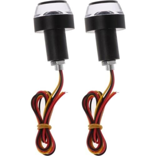 LED Handlebar Motorcycle Turn Signal Light Amber Indicator Flasher Blinker Grip