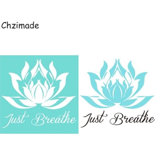 Chzimade 8Pcs/lot Just Breathe Self-Adhesive Silk Screen Printing Stencil Mesh Transfers 10x10" For T-Shirt Diy Home Decoration