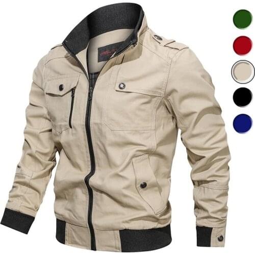 New Military Jacket Men Spring Autumn Cotton Windbreaker Pilot Coat Army Mens Bomber Jackets Cargo Flight Jacket Male Clothes