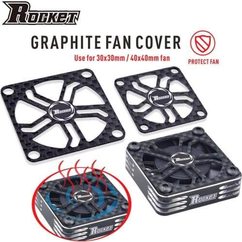 Rocket Carbon Cooling Fan Cover 40x40MM 30x30MM & M3 * 14mm RC Motor ESC Electric Regulating Fan Protection Cover