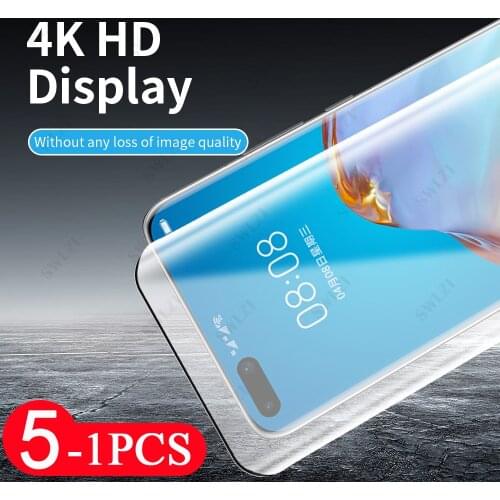 5-1Pcs full cover for huawei P40 lite E P30 pro plus P20 tempered glass phone screen protector protective film Glass smartphone