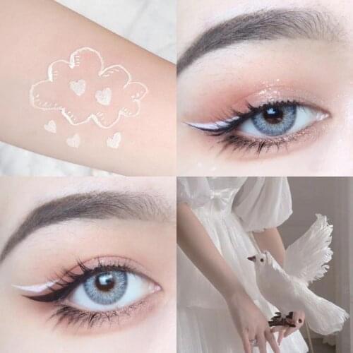 Matte Silver Liquid Eyeliner Color Liquid Eyeliner Long Lasting No Smudging Waterproof Eyeliner TSLM2