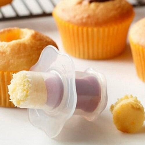1pcs Cake Divider Cupcake Corer Plunger Cutter Cake Pastry Decorating Divider Filler Mold Kitchen Baking Tools