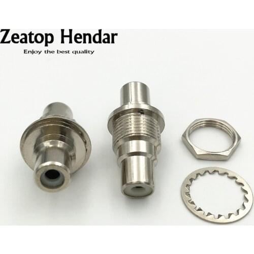 10Pcs Copper RCA Terminal Female to Female F/F Jack Panel Mount Chassis Socket Connector for Amplifier Speaker