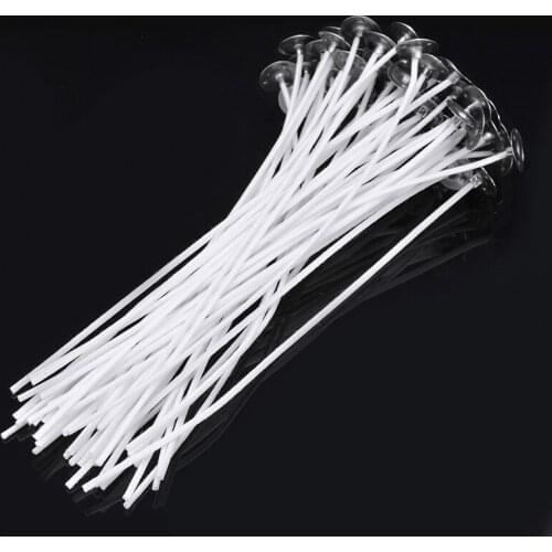 50pcs/set Pure Pre-Coated Cotton Smokeless Candle Wicks DIY Candle Making 15cm For Birthday Christmas Party Supplies