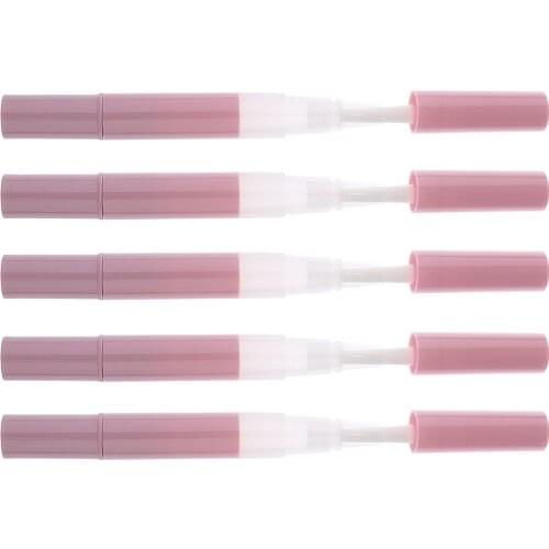 5x 3ml Empty Pen Cosmetic Cuticle Oil Container Nail Polish Tube Pink