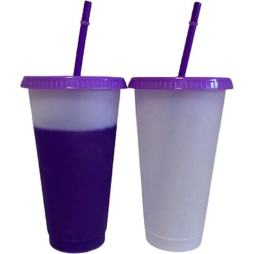 700ml Reusable Color Changing Cold Cups Plastic Tumbler With Lid Blood Vampire Party Cup Haunted House Drink