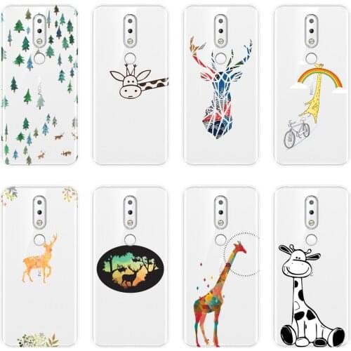 Case For Nokia 7.1 6.1 5.1 3.1 2.1 Plus Funny Cute Deer Animal Soft Silicone Back Cover For Nokia 2.1 3.1 5.1 6.1 7.1 Phone Case