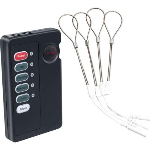 Electric Shock Cock Rings Delay Training Penis Ring Electrical Stimulator Electro Sex Toys For Men Testicles Scrotum Stimulation