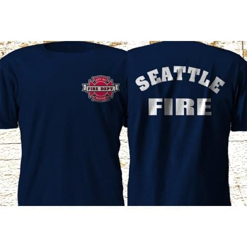 New Seattle Fire Department Firefighter Station Tv Series T-Shirt Men Summer Short Sleeves Fashion Casual Adult Hip Hop T Shirt